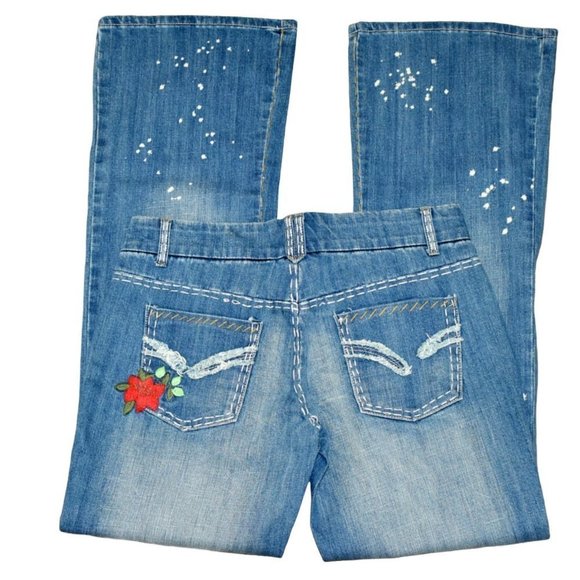 NWT Vintage Be Good Denim Embroidered Flare Denim Jeans - Picture 4 of 8